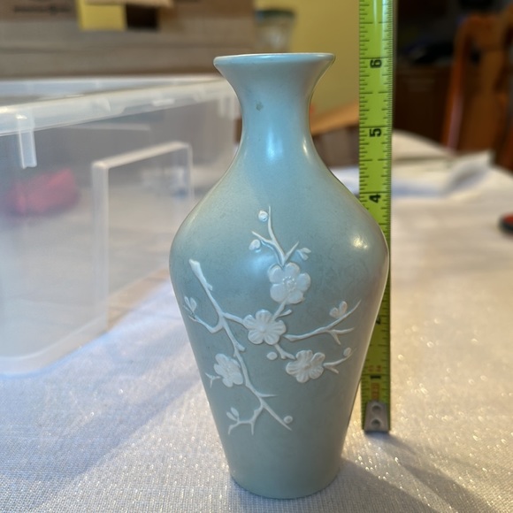 Vintage Spode Cherry Blossom Design Vase Copeland England greenPorcelain - Picture 8 of 8